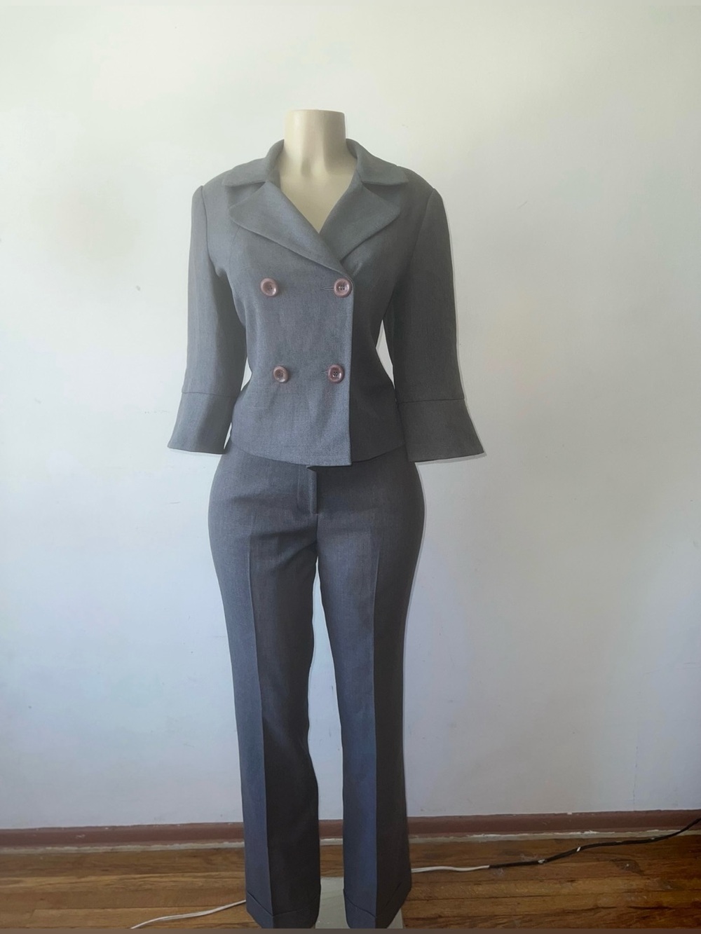 New NWOT 2 Pieces Blacker By Stanley Blacker Gray Suit Set